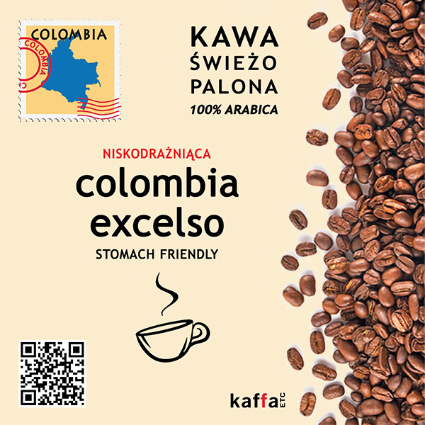 kawa arabica Colombia Excelso niskodrażniąca